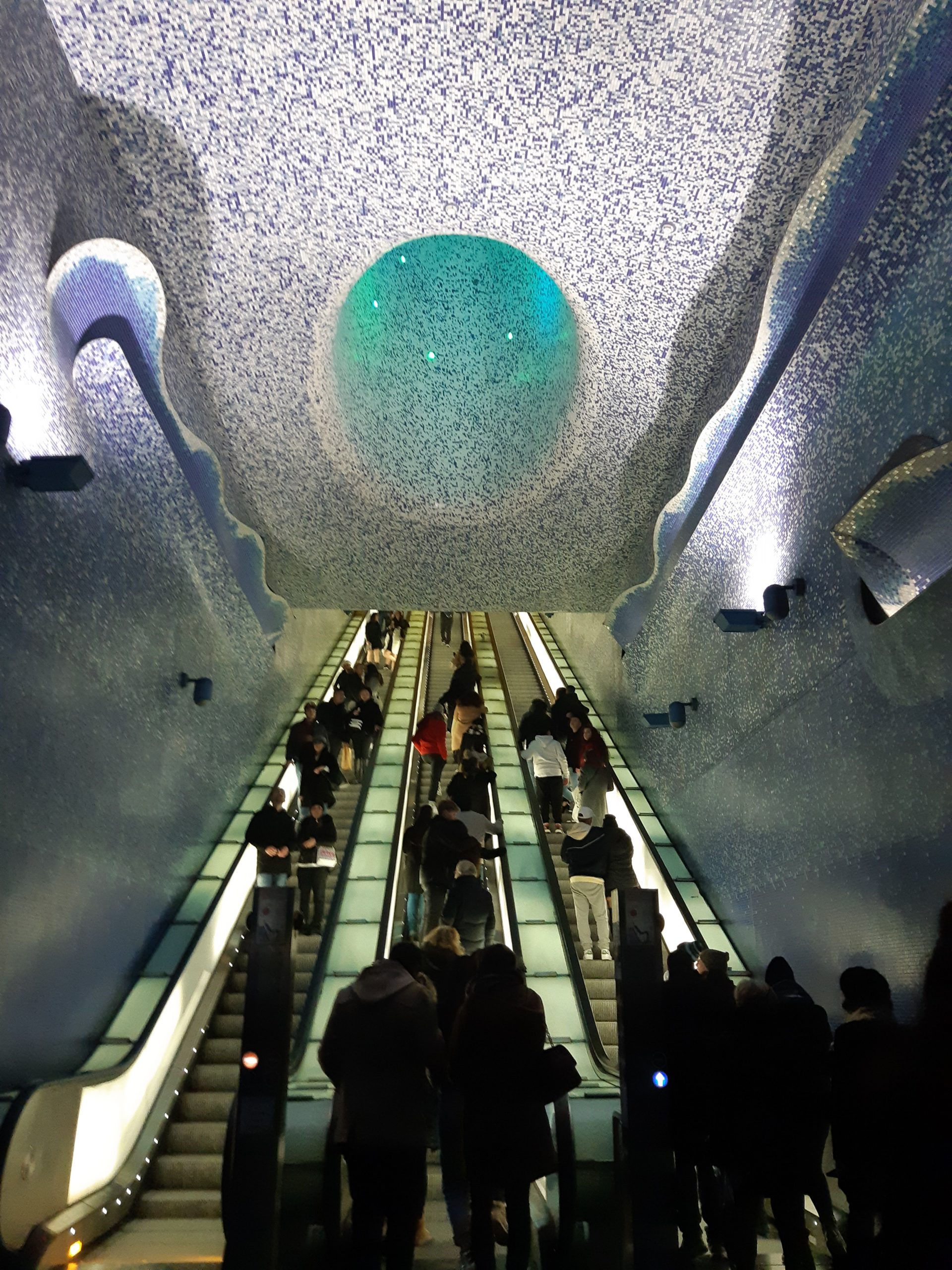 Naples Italy. Most beautiful metro station in the world